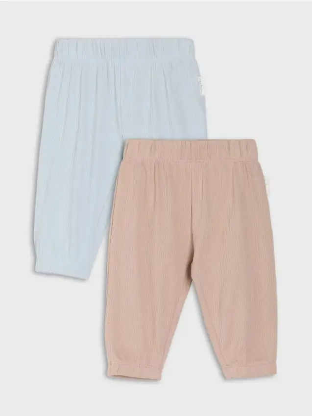 Joggers in cotone 2 pack - beige