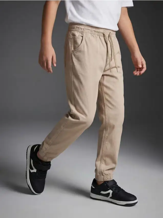 Joggers in cotone - beige