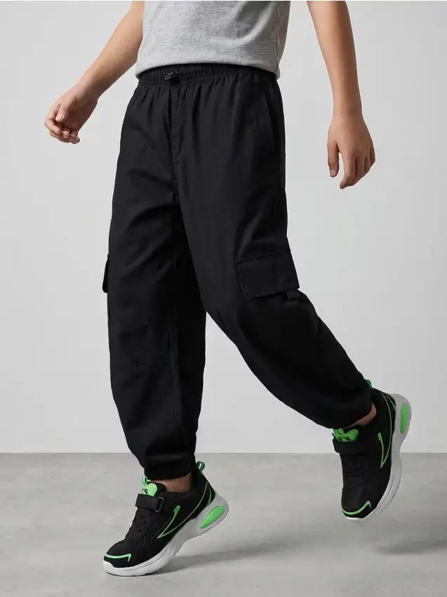 Joggers in cotone - grigio scuro