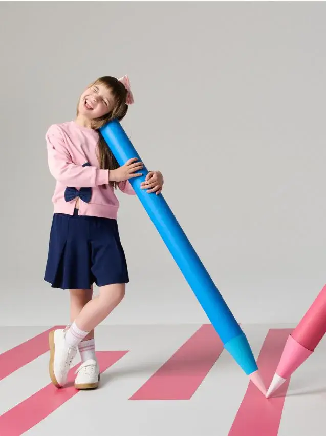 Knitted skirt - blu scuro