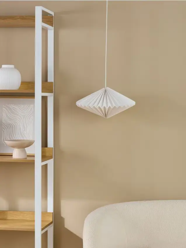 Lampada a sospensione in carta - bianco