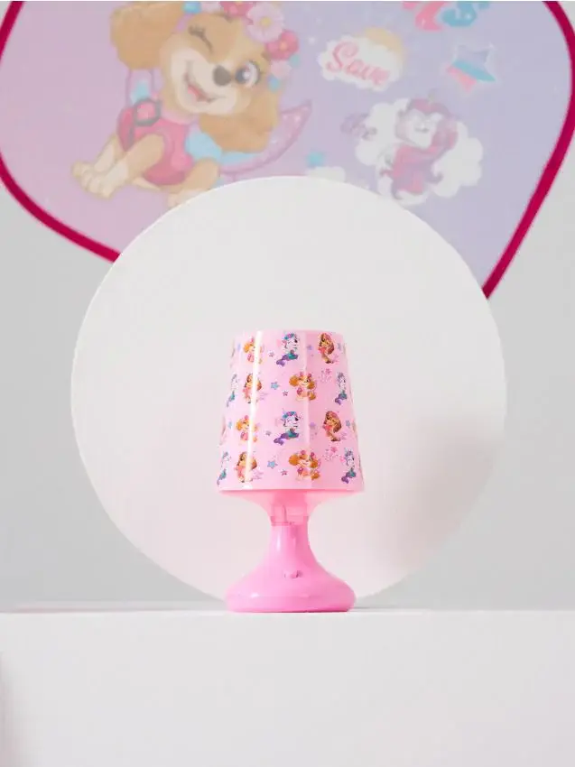 Lampada da comodino LED PAW Patrol - rosa