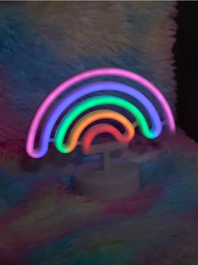 Lampada decorativa LED a forma di arcobaleno - bianco