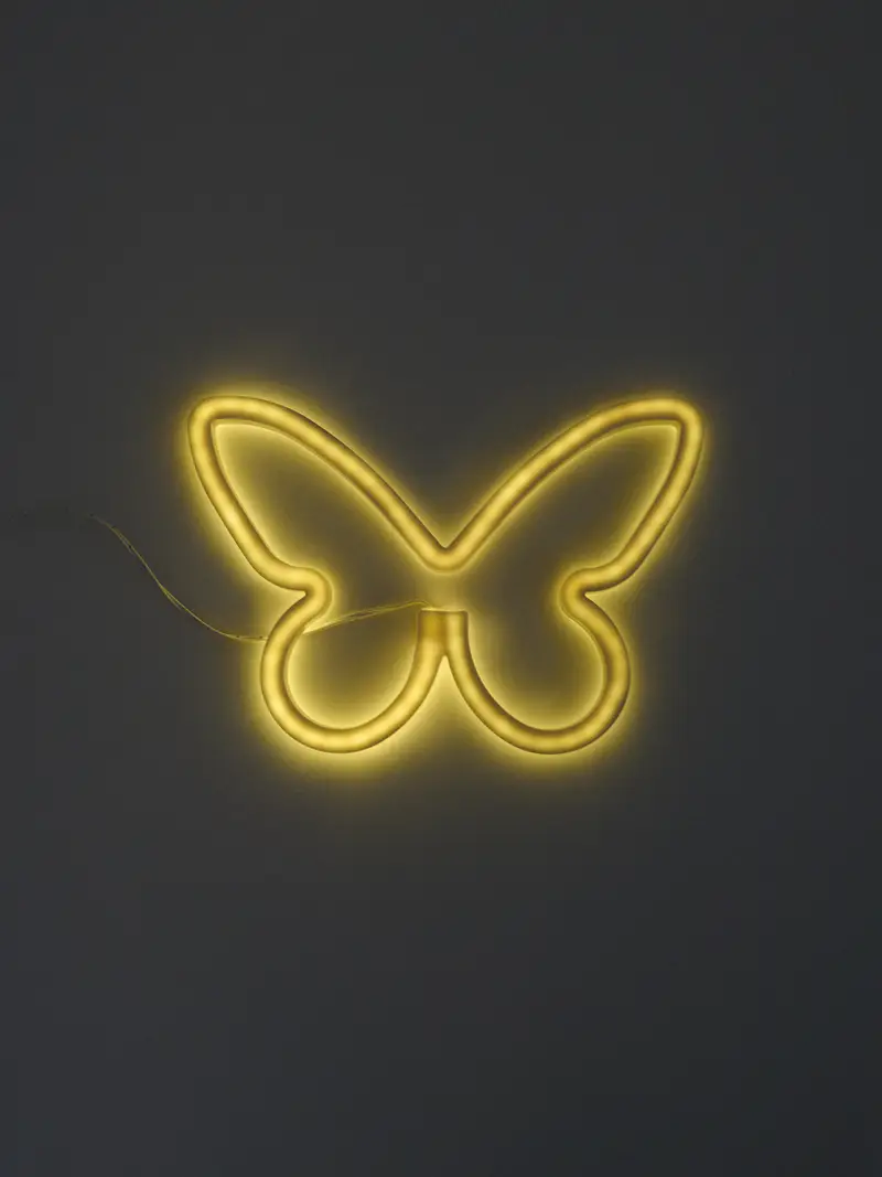 Lampada LED a forma di farfalla - bianco miniatura 3