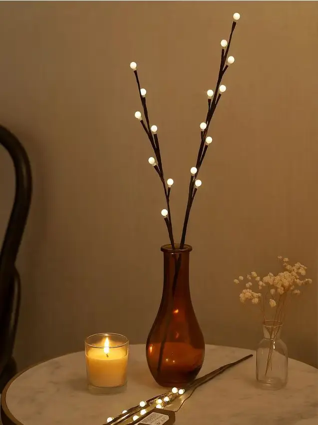 Lampada LED a forma di rami decorativi - marrone scuro