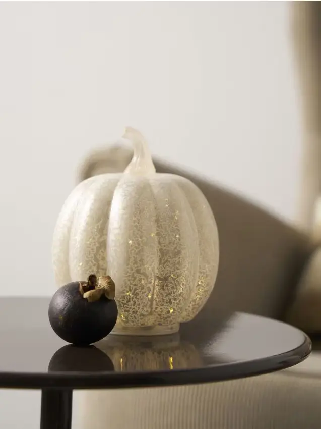 Lampada LED a forma di zucca - beige