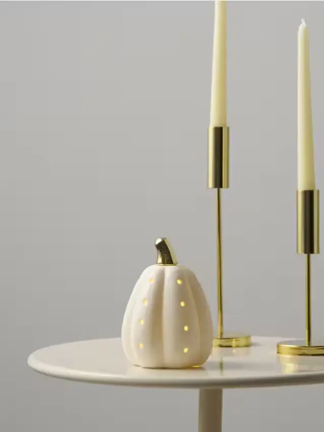 Lampada LED a forma di zucca - bianco