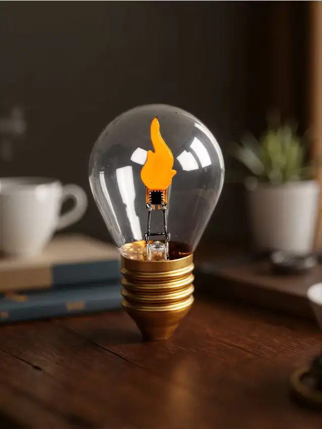 Lampada LED decorativa a forma di lampadina Edison - giallo