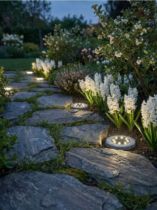 Lampada LED solare da esterno con picchetto - grigio chiaro