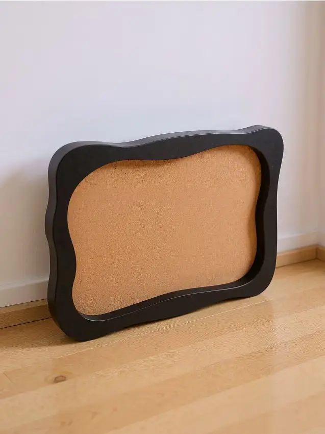 Lavagna in sughero con cornice decorativa - nero