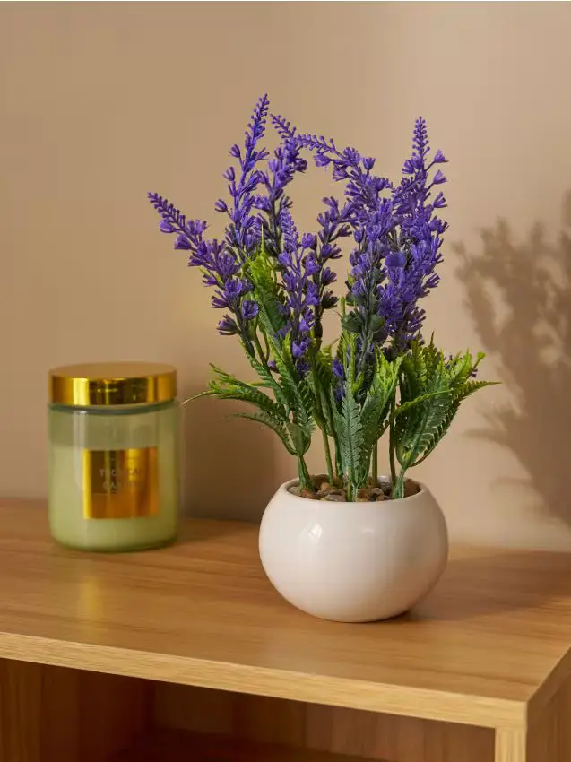 Lavanda artificiale in vaso - lavanda