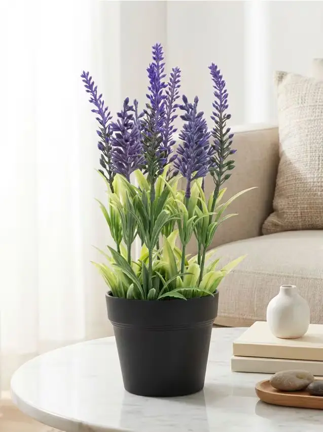 Lavanda artificiale in vaso - multicolor