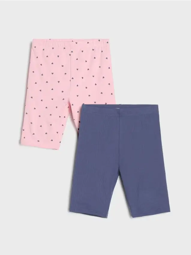 Leggings corti confezione da 2 - multicolor