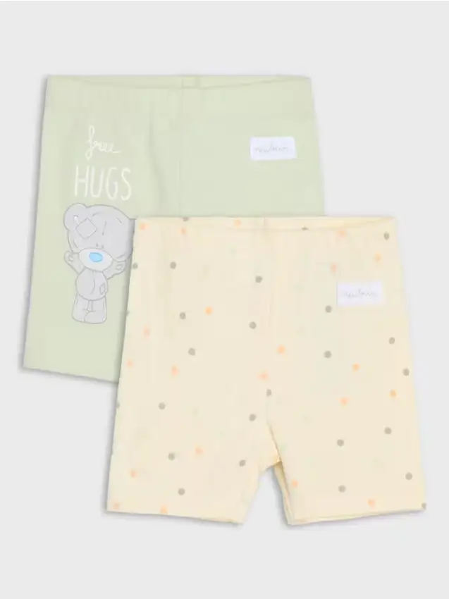 Leggings corti confezione da 2 Tatty, Teddy Bear - verde chiaro