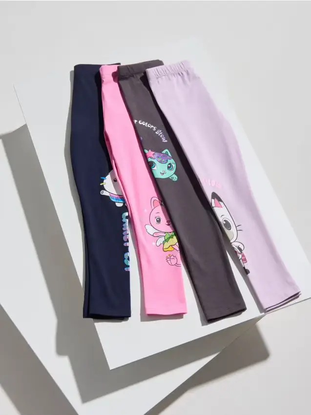 Leggings in cotone Gabby s Dollhouse 4 pack - multicolor
