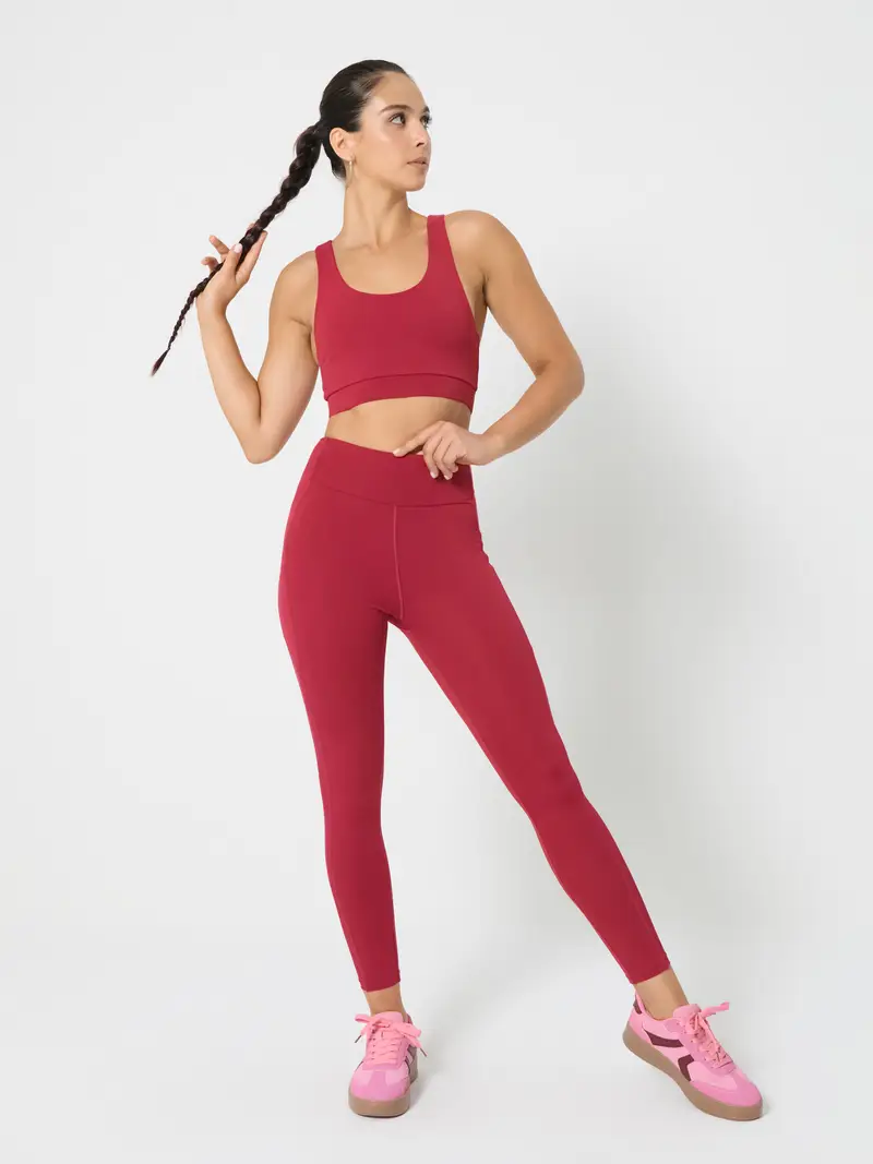 Leggings sportivi - maroon miniatura 4