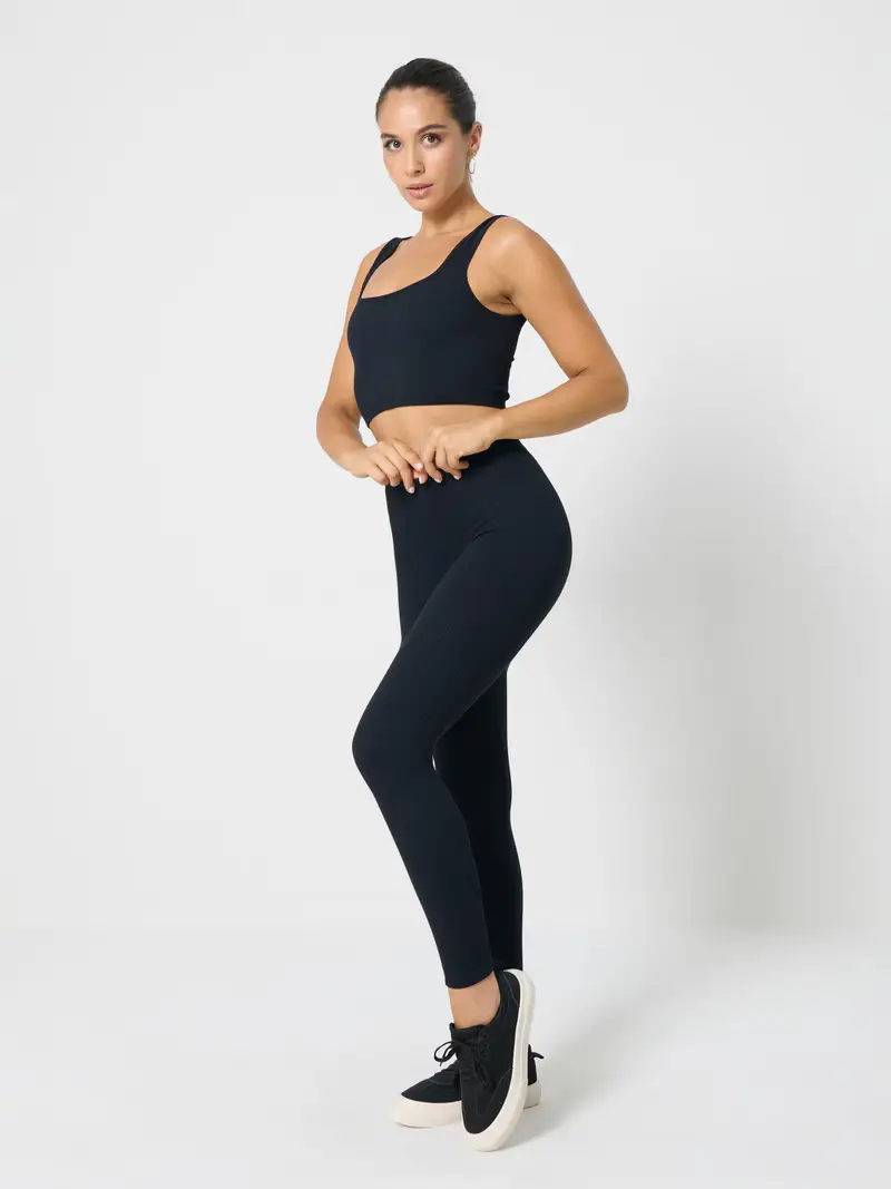 Sinsay Leggings Nero 4378060 miniatura 3