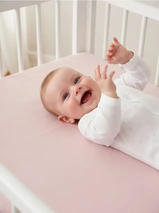 Lenzuolo con angoli in velluto per bambini - rosa pastello