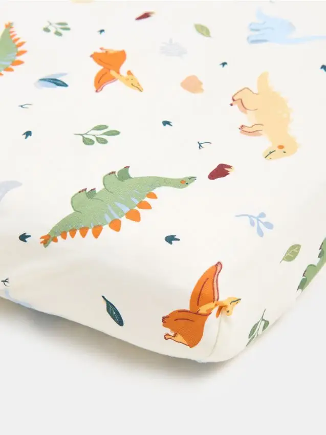 Lenzuolo con angolo con motivo di dinosauro - multicolor