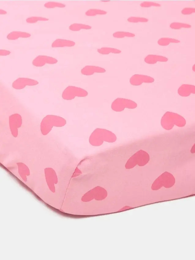 Lenzuolo con cuori - rosa