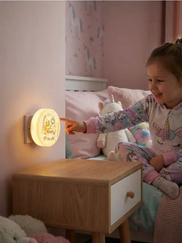 Luce notturna da presa PAW Patrol - viola