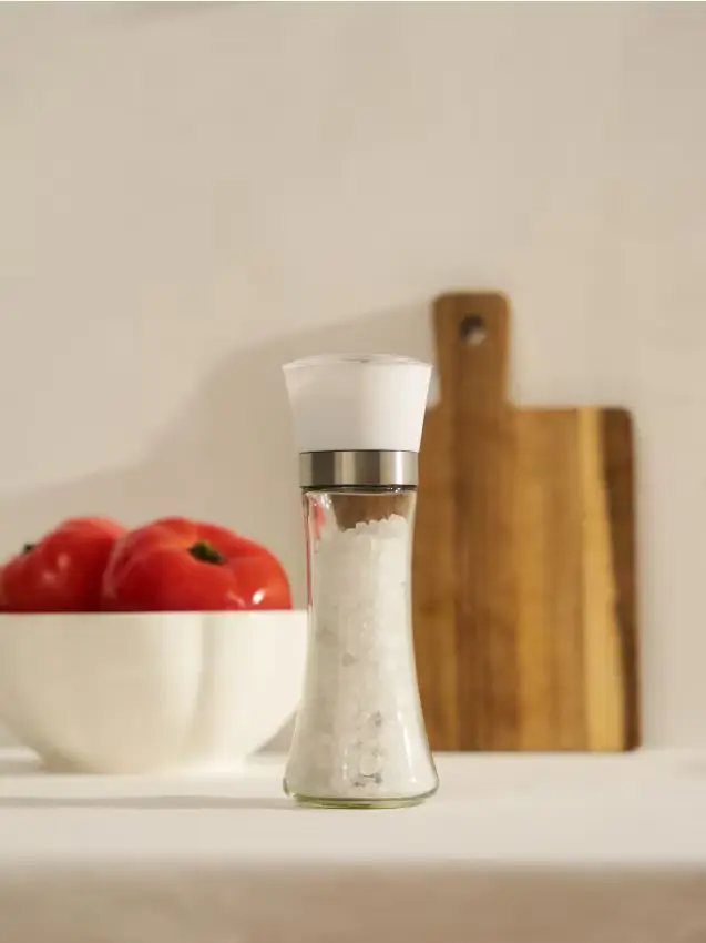 Macinino in Vetro per Spezie - bianco