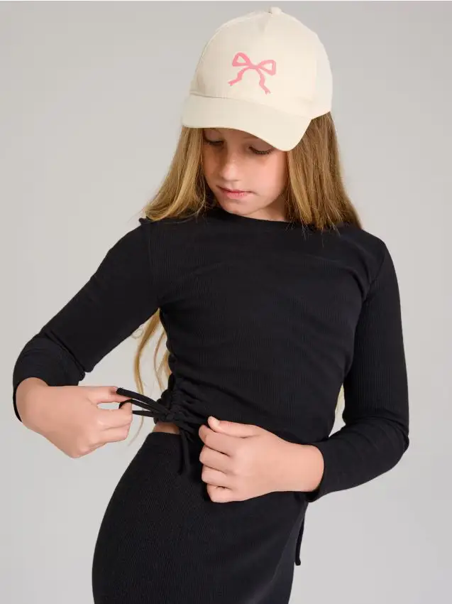 Maglia in maglia a costine spessa - nero