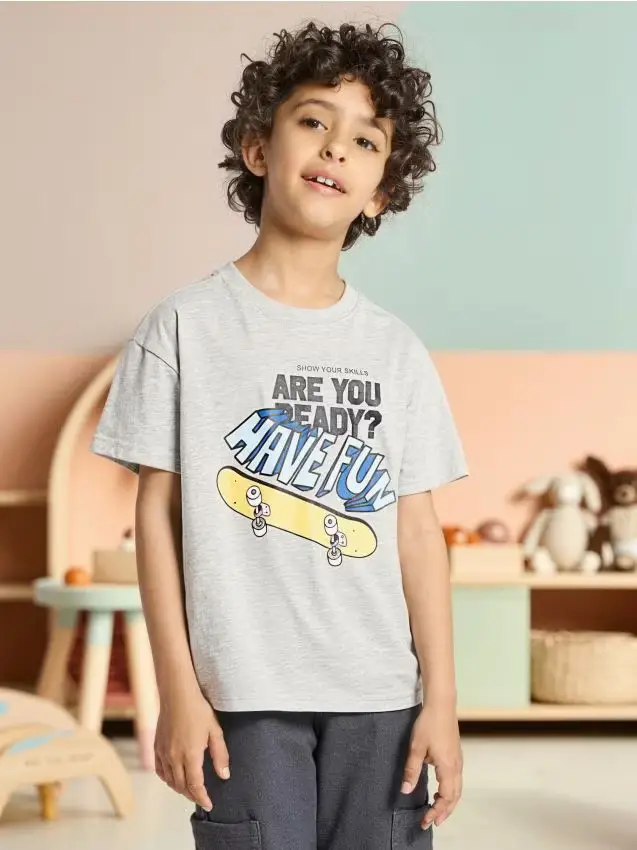 Maglietta a maniche corte - grigio chiaro