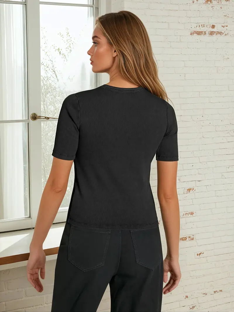 Maglietta a maniche corte - nero miniatura 5