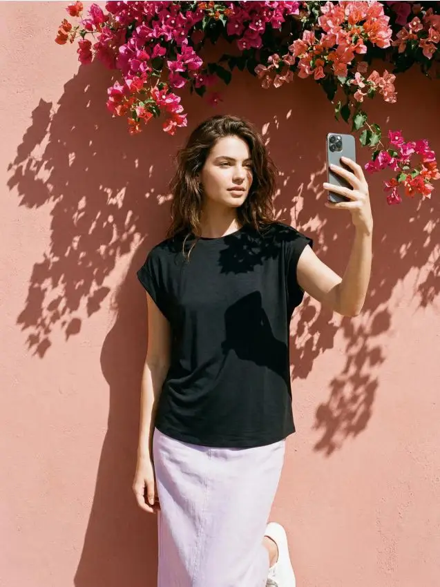 Maglietta a maniche corte - nero