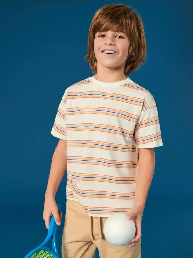 Maglietta a maniche corte - panna