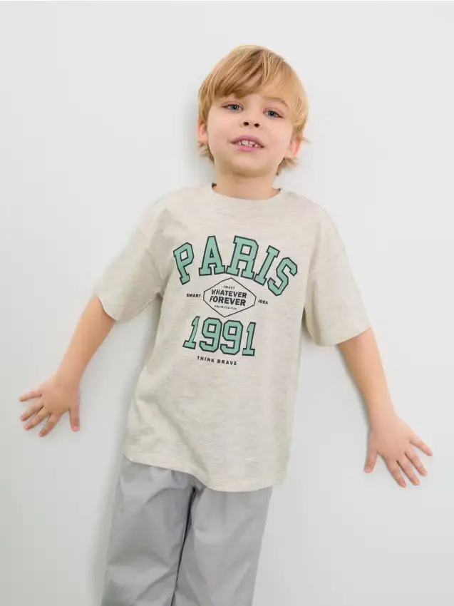 Maglietta a maniche corte - panna