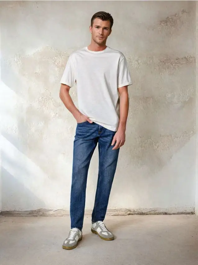 Maglietta a maniche corte - panna