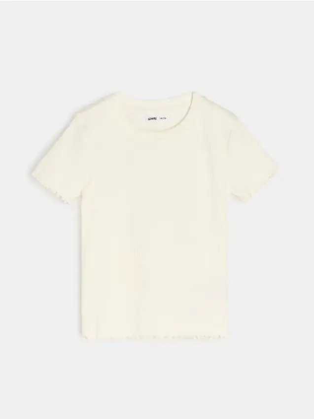 Maglietta a maniche corte - panna
