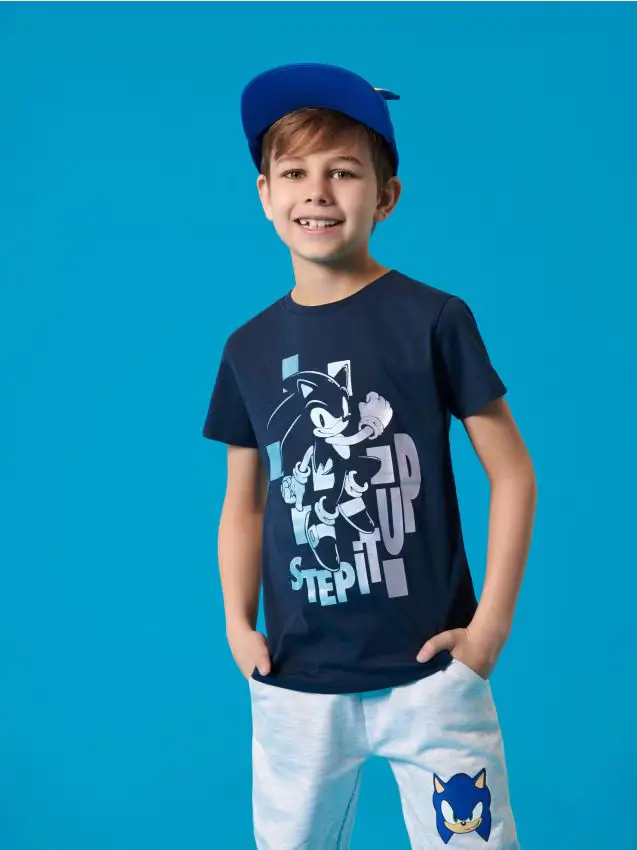 Maglietta a maniche corte Sonic the Hedgehog - blu scuro