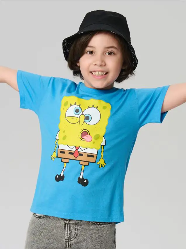 Maglietta a maniche corte SpongeBob SquarePants - acqua