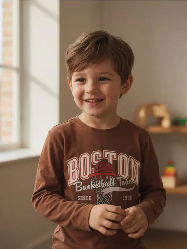 Maglietta a maniche lunghe - marrone