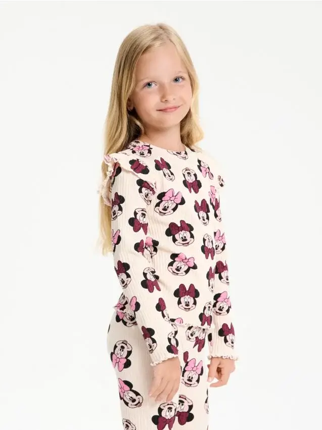 Maglietta a maniche lunghe Minnie Mouse - rosa pastello