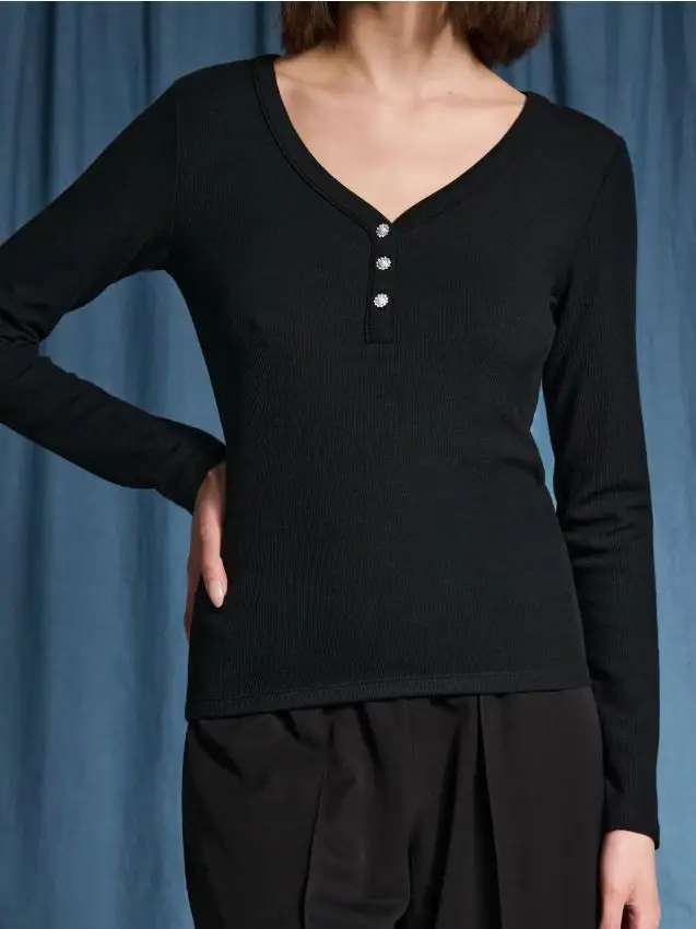 Maglietta a maniche lunghe - nero