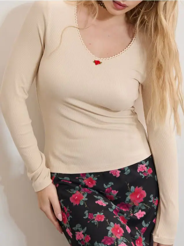 Maglietta a maniche lunghe - nude