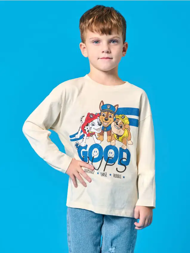 Maglietta a maniche lunghe PAW Patrol - panna