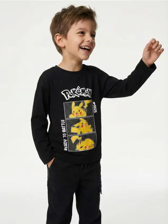 Maglietta a maniche lunghe Pokémon - nero