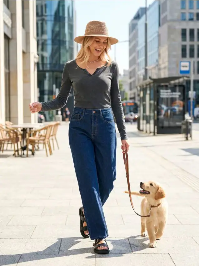 Maglietta a maniche lunghe - steel blue