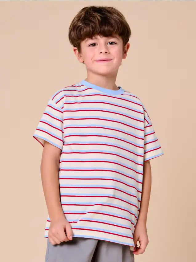 Maglietta a righe - panna