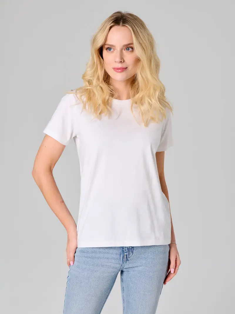 Maglietta basic - bianco miniatura 3