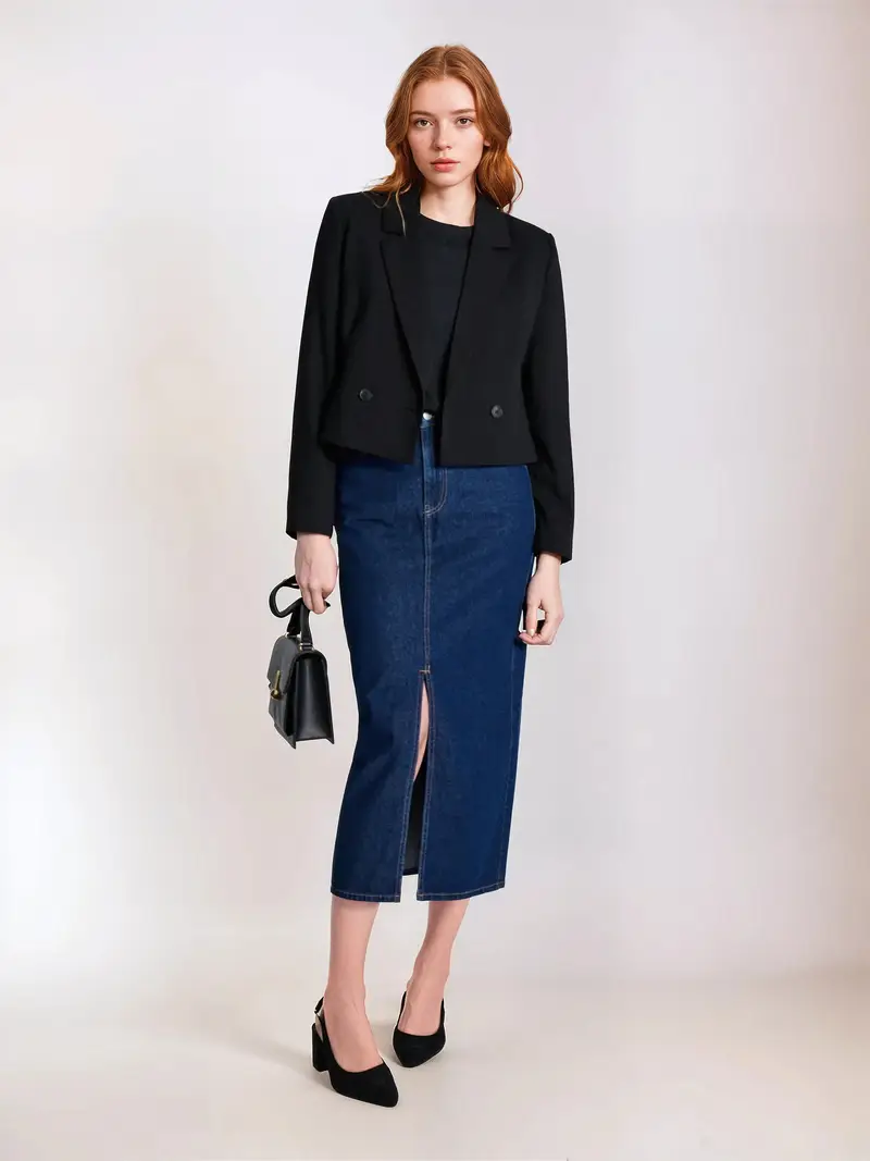 Maglietta basic - nero miniatura 3