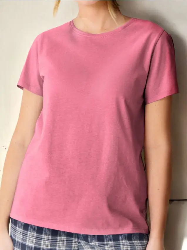 Maglietta basic - rosa shocking