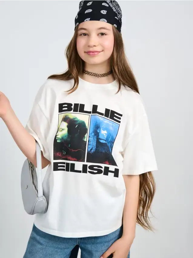 Maglietta Billie Eilish - panna