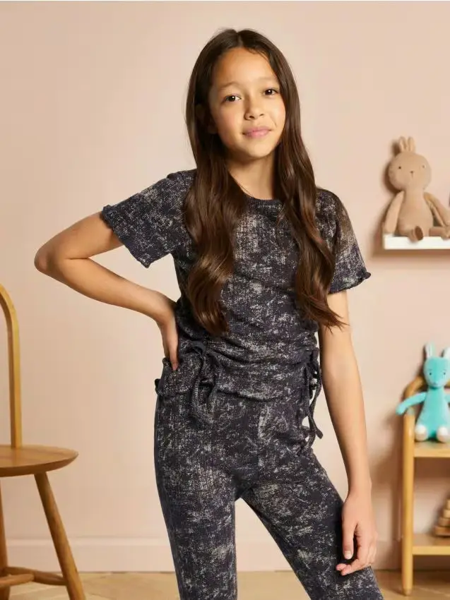 Maglietta con lacci laterali - antracite