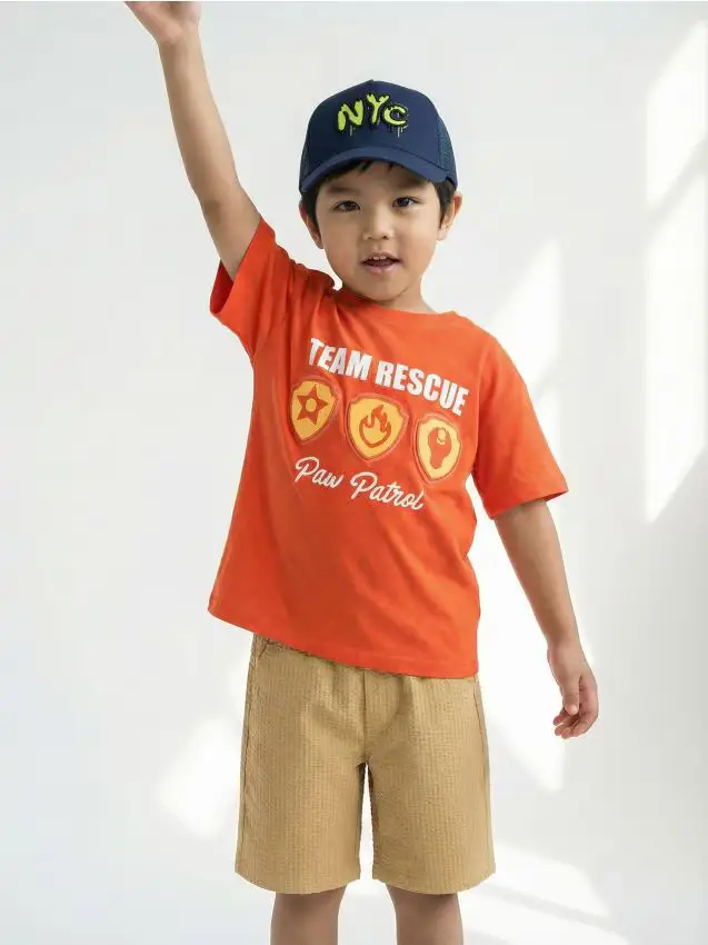 Maglietta con patch reversibili PAW Patrol - rosso piccante